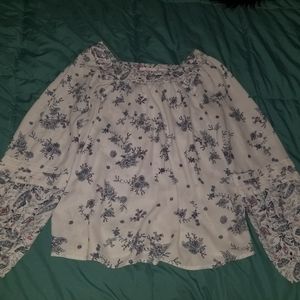 square neck, longsleeve blouse